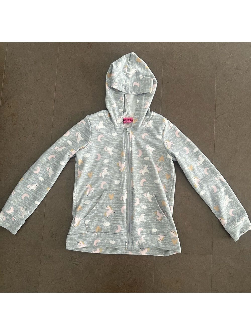 Gray Unicorn Hoodie size 8